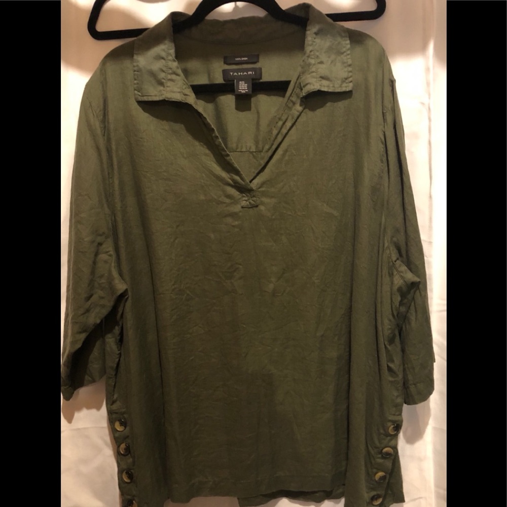 COPY - Tahari linen shirt
